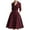 Burgundy, variant on Women's Maxi Blouse Dress Tailored Elegant V Neck Shirt Dress Long Sleeve Collared Casual Cocktail Dresses Burgundy