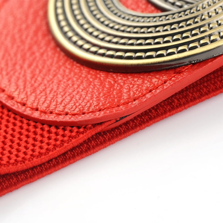 VINTAGE Raffia Red Leather Woven Belt 1940 main image 3