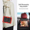 thumbnail image 5 of iPad Pro 11 Inch 4th/3rd/2nd/1st Generation Case 2022 2021 2020 2018 Case with Built-in Screen Protector, Shockproof Rotatable Kickstand Cover Hand Strap and Shoulder Strap,Red+Black, 5 of 8
