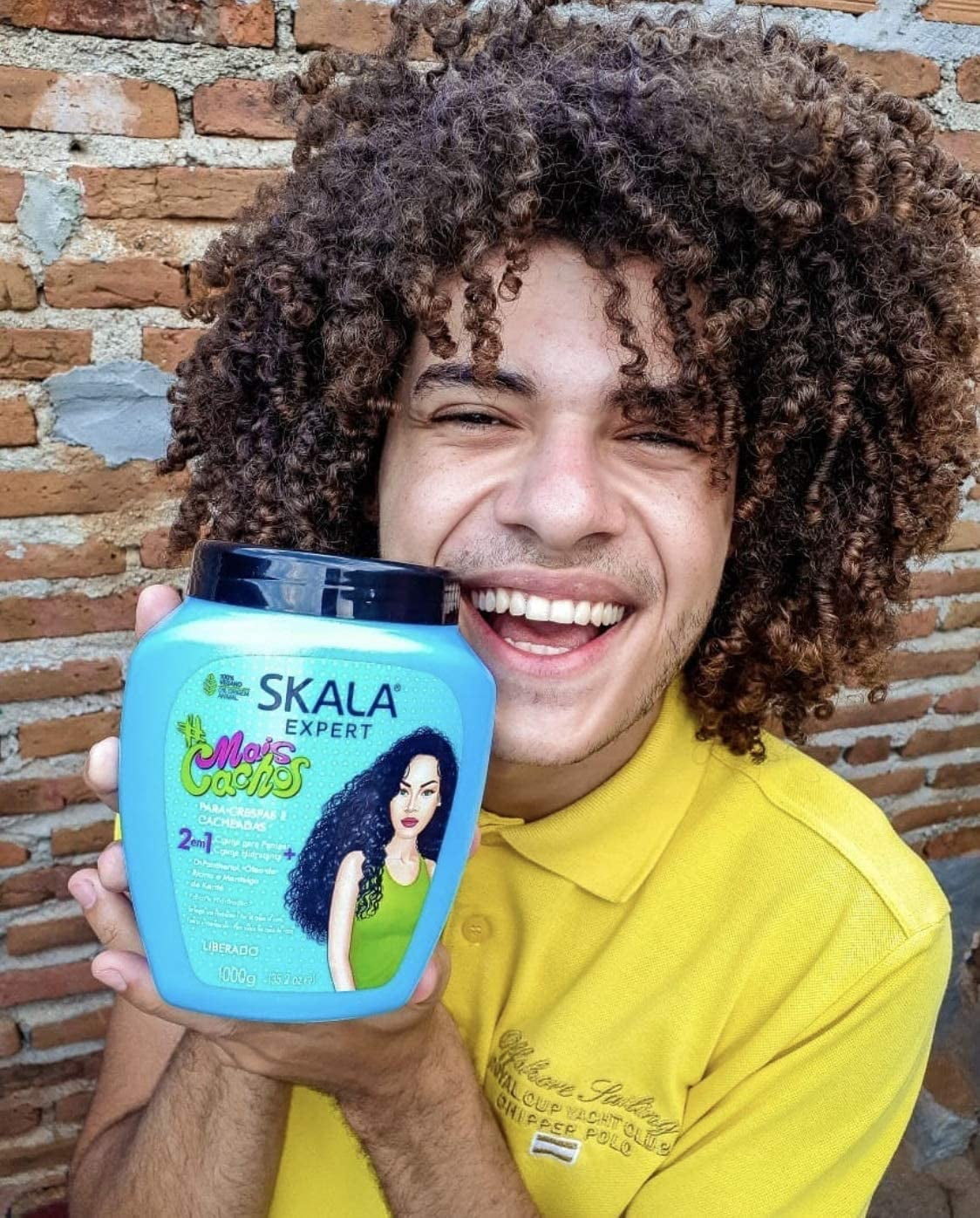 SKALA Hair Type 3ABC Mais Cachos - More Curls Eliminate Anti Frizz, For Curly Hair 2 in 1 Conditioning Treatment Cream and Cream To Comb - 35.2Oz