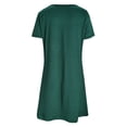 thumbnail image 5 of HXWCHs Robe Résistante aux Plis Robe d'Été Décontractée pour Femmes Tenue Col Rond Couleur Unie Confortable Respirante Élégante avec Leggings Vert m, 5 of 5