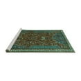 thumbnail image 2 of Ahgly Company Machine Washable Indoor Rectangle Persian Turquoise Blue Traditional Area Rugs, 8' x 12', 2 of 4