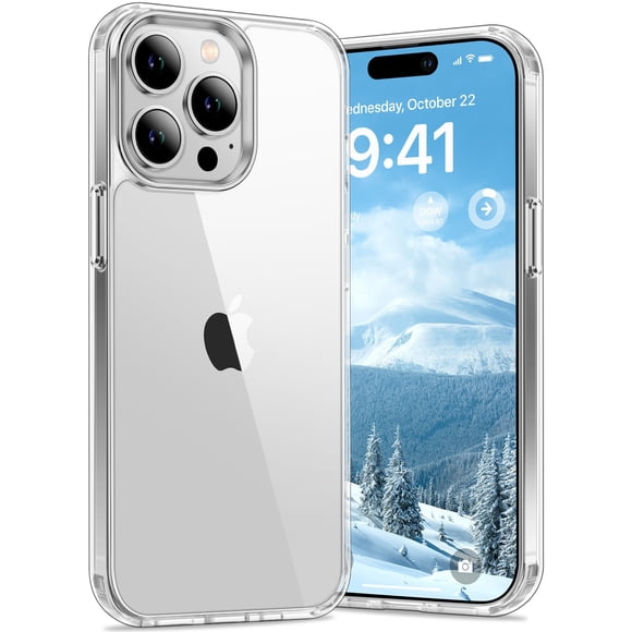 Funda Vakoo para iPhone 15 Pro Max | Transparente Antiamarillamiento, Respaldo Rígido, Protección de Caídas de Grado Militar, Compatible con Carga Inalámbrica