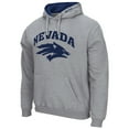 thumbnail image 2 of Men's Colosseum Heathered Gray Nevada Wolf Pack Arch and Logo Pullover Hoodie, 2 of 3