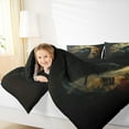 thumbnail image 5 of Manfei Halloween Crow Child Queen Comforter Set, Vintage Clock Bedding Sets, Gothic Horror Animal Reversible Bedding Comforter Set, Super Cozy Room Decor, 3 Pieces, 5 of 9