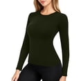 thumbnail image 6 of ClodeEU Women's Crew Neck Long Sleeve Thermal Top, Light Fleece Slim Fit Warm Lining Base Layer Top ,Women's S-XXL, 6 of 7