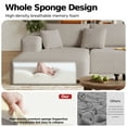 thumbnail image 3 of DILORA Sectional Boneless Sofa, L-shaped Couch(Camel,Left Chaise ),Modular and Compressed，Two Packages，108 Inches, 3 of 9