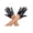 Black, variant on Short wet look gloves 484-BLACK