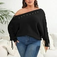 thumbnail image 2 of XMMSWDLA Women's Off The Shoulder Tops Long Sleeve Shirts Oversized Fashion Casual Batwing Sweaters Pullover Tunic Tops, 2 of 4