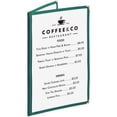 thumbnail image 5 of TrueCraftware-Set of 10 Green 8-1/2” x 11” Double Fold Restaurant Menu Covers 2 Page 4 View Crystal Clear Menu Folder Menu Book Holders for Bar Cafe Restaurant Book, 5 of 6