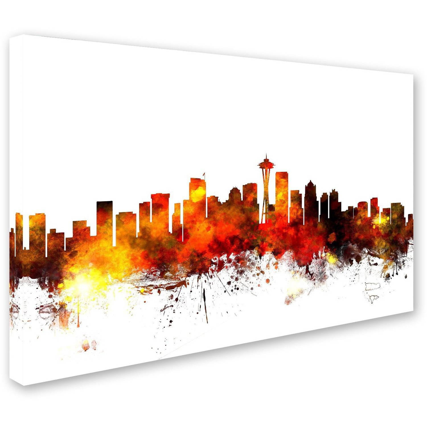 Trademark Fine Art "Seattle Washington Skyline III" Canvas Art by Michael Tompsett