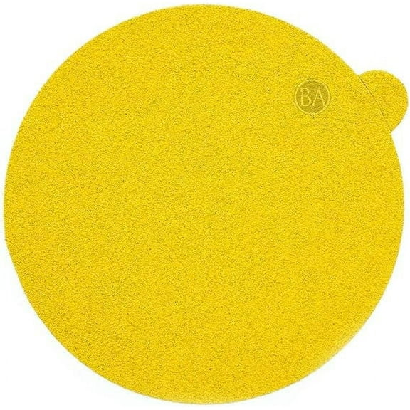 Benchmark Abrasives 5" PSA Gold Adhesive DA Sanding Discs Aluminum Oxide Grains Designed For Surface Blending Edge Sanding General Stock Removal Orbital Sanders (50 Pack) - 40 Grit