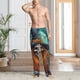 thumbnail image 2 of Balery Cartoon Pumpkin Skull Pantalones de pijama para hombre, pijama ultraligero, pantalón de descanso-Medium, 2 of 6