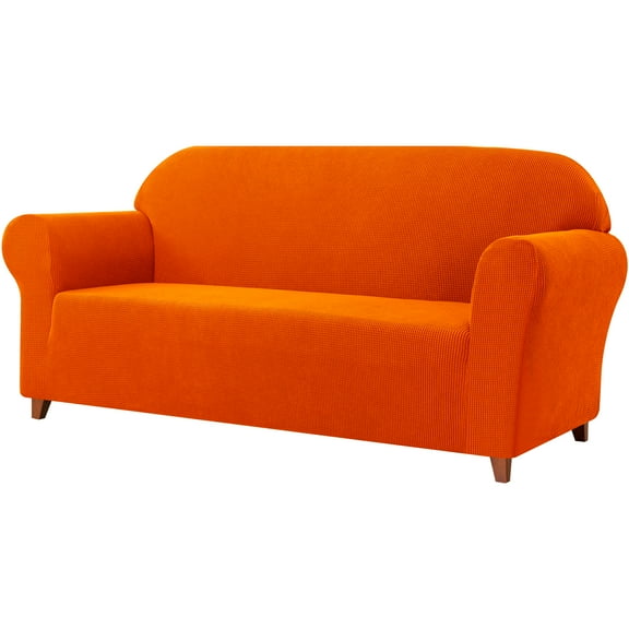 Subrtex Sofa Cover 1 Piece Slipcover with extra Stretch Cushion Seat Cover, XL Sofa, Orange