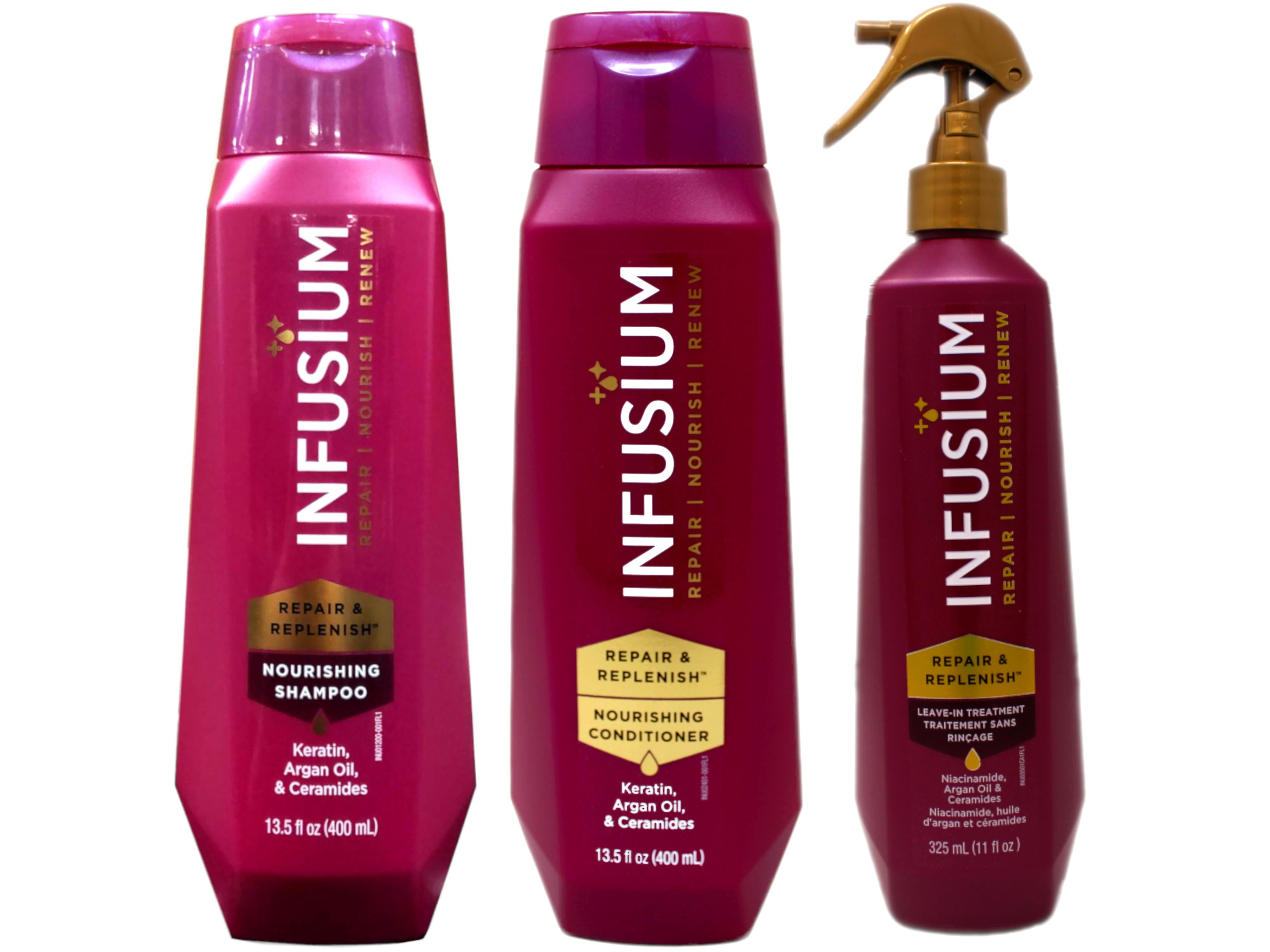 INFUSIUM Moisturize & Replenish Set: Shampoo, Conditioner, Leave
