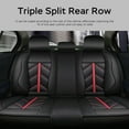 thumbnail image 4 of Tuqiang Car Seat Covers Full Set for Mercedes-Benz for B260 2009-Present Airbag Compatible Leather Waterproof Front Rear Cushion Protector Black, 4 of 8