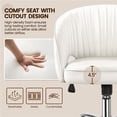 thumbnail image 3 of Yaheetech Tufted Barrel Office Chair,Cream, 3 of 8