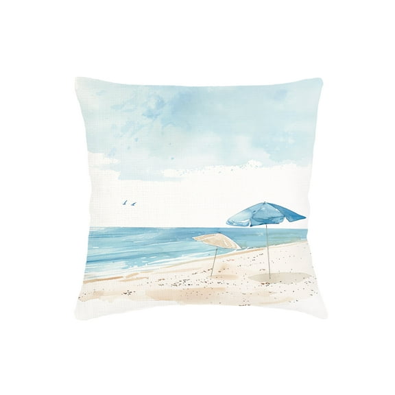 Barefoot Beach Linen Pillow 20x20 20x20 / Down Alternative