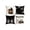 A002- B, variant on Halloween Throw Pillow Covers 4 Pack 18X18 Inch, Halloween Pillow Covers with and Jack O Lantern Designs, Trick Or Treat Printed Halloween Pillow Sets, Orange Black Spooky