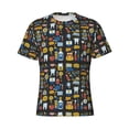 thumbnail image 4 of Vsdgher Teeth Print Men's Dry Fit Mesh Athletic Shirts Moisture Wicking Tennis T-Shirt Tops, 4 of 9