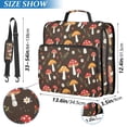 thumbnail image 2 of FORMRS Zipper Binder with Shoulder Strap 2-inch Ring 500 Sheet Capacity File Bag, Brown Mushroom Pattern, 2 of 5