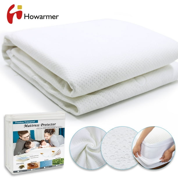 Howarmer Bamboo Mattress Protector Waterproof, Hypoallergenic & Ultra
