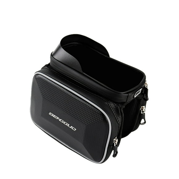 Large - Capacity Mountain Bike Top Tube Bag with Touchscreen Saddle Double Pouch - Stylish, Secure, and Practical