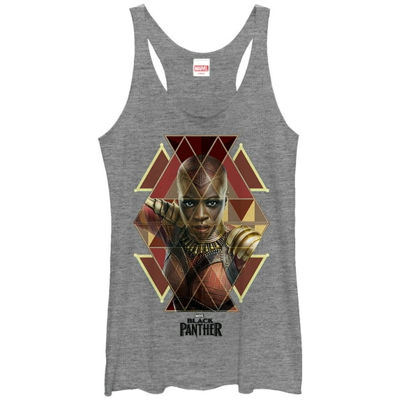 Women's Marvel Black Panther 2018 Okoye Racerback Tank Top Gray Heather Small