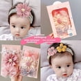 thumbnail image 2 of Banda para el cabello para bebés de 0 a 3 años, gorro para el cuidado de bebés femeninos, tocado de flores, accesorios para el cabello, diadema para recién nacidos, tocado de un año, 2 of 5
