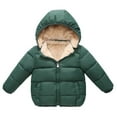 thumbnail image 3 of Ajziojiro Kids Baby Boys Girls Warm Hooded Jacket Coats for Toddler Winter Cotton-Padded Jacket 1-8Y Zip-Up Fleece Outerwear Jacket, 3 of 7