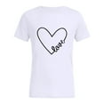 thumbnail image 3 of EQWLJWE Women's Men's Valentines Day Shirt Heart Love Graphic T-Shirt Top Short Sleeve Tee, 3 of 5