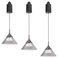 thumbnail image 1 of FSLiving Lampe de Piste Réglable 12W avec Abat-Jour en Aluminium et Acrylique Moderne, Lampe Réglable pour Intérieur, Perle Noire-3 Pcs, 1 of 9