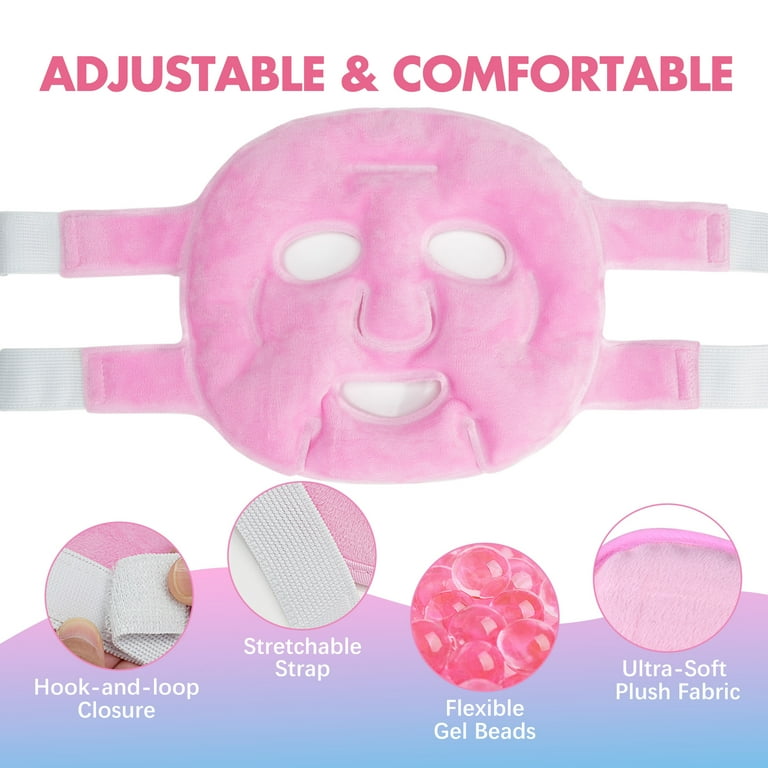 LotFancy Ice Face Mask, Gel Beads Hot Cold Therapy photo 4