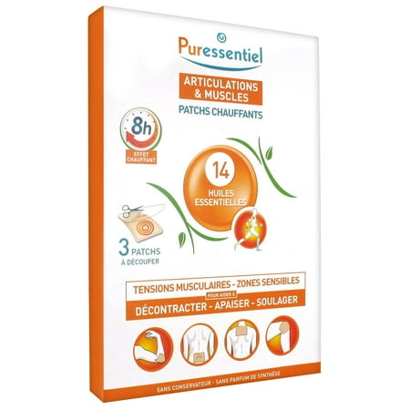 Puressentiel Muscles et Joints Huiles Essentielles Pure Heat Patchs Chauffants