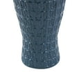 thumbnail image 4 of DecMode 24" Dimensional Textured Dark Blue Metal Vase with Wavy Pattern, 4 of 9