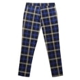 thumbnail image 6 of Men's Classic-FIT Fashion Casual Plaid Printing Button Zipper Trousers Full Length Pants Pantalones Para Hombre Dark Blue L, 6 of 7
