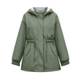 thumbnail image 3 of Kids Hooded Jacket Solid Color Casual Coat Lightweight Outerwear with Full Zip for Boys Girls School Spring, 3 of 4