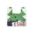 thumbnail image 2 of Holiday Time - Christmas Tree 2-Piece Polyester Holiday Bath Rug Set w/ Contour Rug & Toilet Cover, 2 of 9