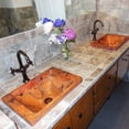 thumbnail image 2 of Novatto TCU-013NA Santa Cruz Rectangular Copper Drop-In Bath Sink in Natural, 2 of 12