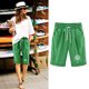 thumbnail image 5 of Mujeres Pantalones Cortos Casual, Cintura Elástica Día de la Independencia de la Impresión Pantalones Cortos con Cordón con Bolsillos para Verano Primavera de Uso Diario, Pantalones Cortos de Verano P, 5 of 8