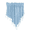 Sky Blue, variant on Nekings Sheer Beaded Valance Curtain, 51"x24" Rod Pocket Scalloped Window Treatment for Kitchen Bathroom