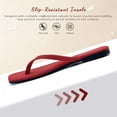 thumbnail image 4 of Womens Square Flip Flops, Patent Leather Flat Sandals with Memory Foam Insole, Non-Slip Lightweight Minimalist Open Toe Summer Vacation Dressy Beach Essentials Slippers, 4 of 7