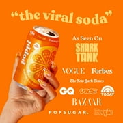 poppi Orange Prebiotic Soda, 12 fl oz, 4 Pack Cans