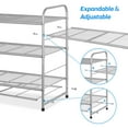 thumbnail image 6 of Auledio 4 Tier Shoe Rack over the Door in home-(Silver), 6 of 7