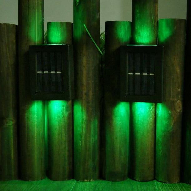 Lámpara de pared colorida con control de luz inteligente de luz solar LED de 2 piezas Decoración de jardín Ehuebsd Nuevos Originales