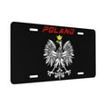 thumbnail image 6 of Eagle Poland Poles Flag 1 Car Aluminum Front License Plate, Funny License Plate Personalized Car Decoration Fits Any Standard Us Plates License Covers 11.6x5.7inch, 6 of 6