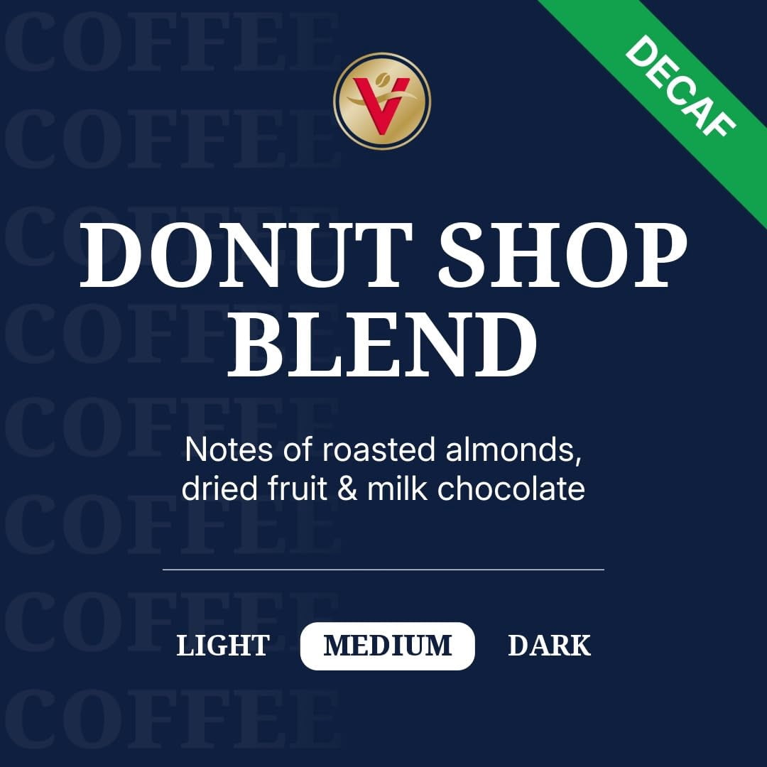 Victor Allen's Coffee Decaf Donut Shop Blend, Medium Roast, 80 Count, Single Serve Coffee Pods for Keurig K-Cup Brewers
