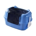 thumbnail image 3 of Suministros de mascotas desmontables de arena de arena de arena de arena de arena con bandeja de baño de gato con capucha con capucha para ir al baño Azul, 3 of 10