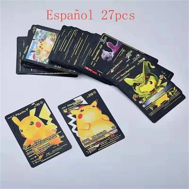 Cartas de Pokémon para jugar en inglés, español, francés, Charizard, Vmax, Gx, Anime raro, Pikachu, entrenador de batalla, colección de cartas, Juguetes