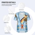 thumbnail image 5 of Fotbe Giraffe Come Out From Zipper Baseball Jersey Shirt for Men and Women, Casual Short Sleeves Button Down T-Shirt-Small, 5 of 9
